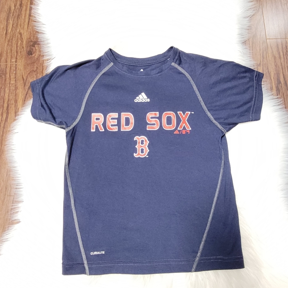 Red Sox Boston Adidas Kids Navy Blue Short Sleeve Team T-Shirt Red Size Small